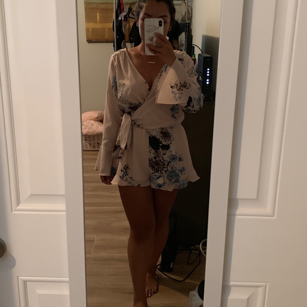 Boutique brand Pink floral romper